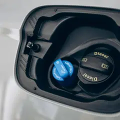 Tappo blu per AdBlue, cos'è? È il liquido per ridurre le emissioni dei motori diesel. Accanto, il tappo del serbatoio diesel.
