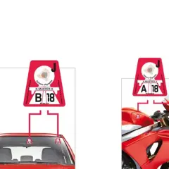 Per andare a Innsbruck serve la vignetta. Due adesivi rossi, uno per auto (B 18) e uno per moto (A 18), mostrano la vignetta autostradale.