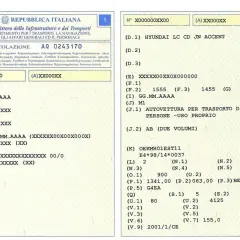 La carta di circolazione, rilasciata dal Ministero delle Infrastrutture e dei Trasporti, contiene i dati del veicolo e del proprietario.