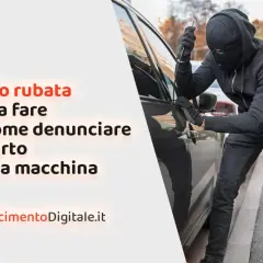 Un ladro mascherato tenta il furto auto. Cosa fare e come denunciare il furto della macchina.
