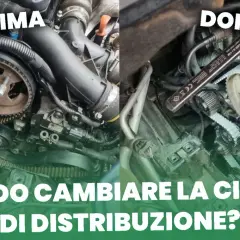 Confronto tra cinghia di distribuzione prima e dopo la sostituzione. Scopri ogni quanto si cambia la cinghia di distribuzione per la tua auto.