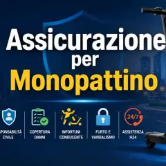 Assicurazione per monopattino: copre responsabilità civile, danni, infortuni conducente, furto e vandalismo. L'obbligo assicurazione monopattino è importante.