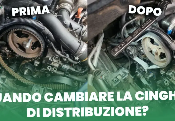 Confronto tra cinghia di distribuzione prima e dopo la sostituzione. Scopri ogni quanto si cambia la cinghia di distribuzione per la tua auto.