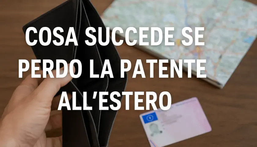 Portafoglio vuoto, mappa e patente italiana. Cosa succede se la patente italiana è internazionale e la perdi all'estero?