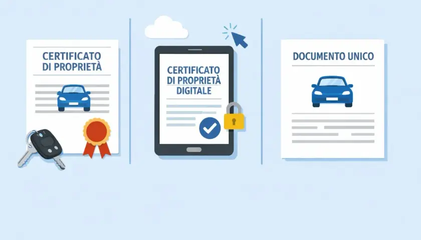 Il **cdp digitale da quando** è disponibile, semplifica la gestione dei documenti auto. Chiavi, certificato cartaceo e digitale, e documento unico affiancati.