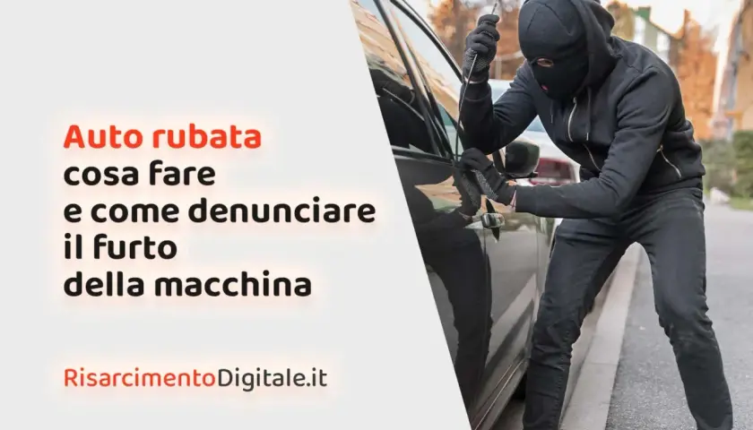 Un ladro mascherato tenta il furto auto. Cosa fare e come denunciare il furto della macchina.