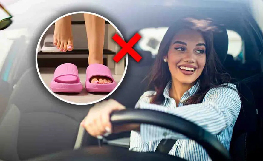 Guidare in ciabatte è vietato? Cosa dice davvero la legge