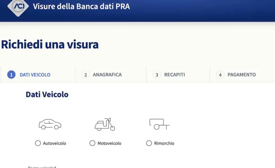 Certificato PRA digitale, come consultarlo e quando serve la visura