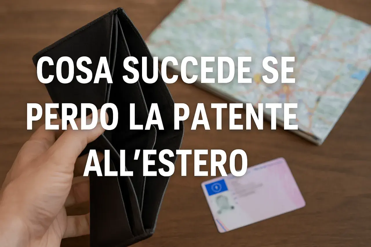 Portafoglio vuoto, mappa e patente italiana. Cosa succede se la patente italiana è internazionale e la perdi all'estero?