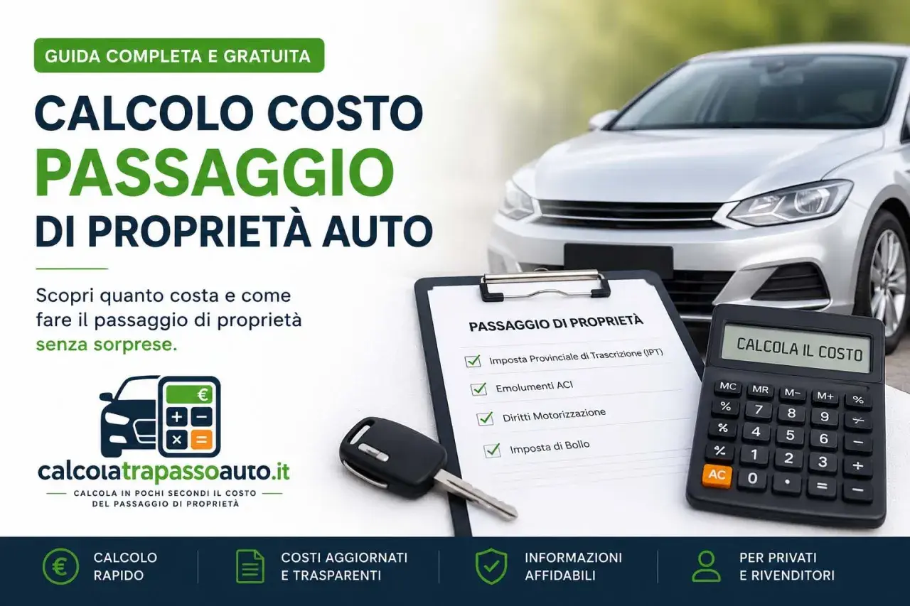 Calcola il costo del passaggio di proprietà auto con il documento unico di circolazione. Guida gratuita per scoprire spese e procedure.