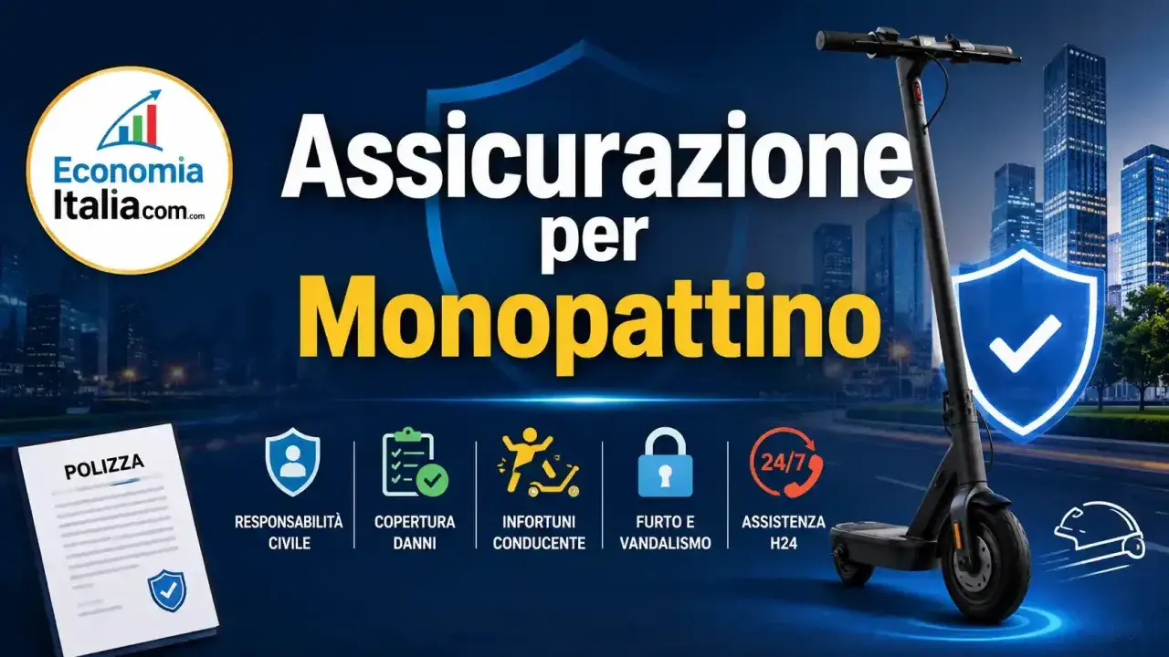 Assicurazione per monopattino: copre responsabilità civile, danni, infortuni conducente, furto e vandalismo. L'obbligo assicurazione monopattino è importante.
