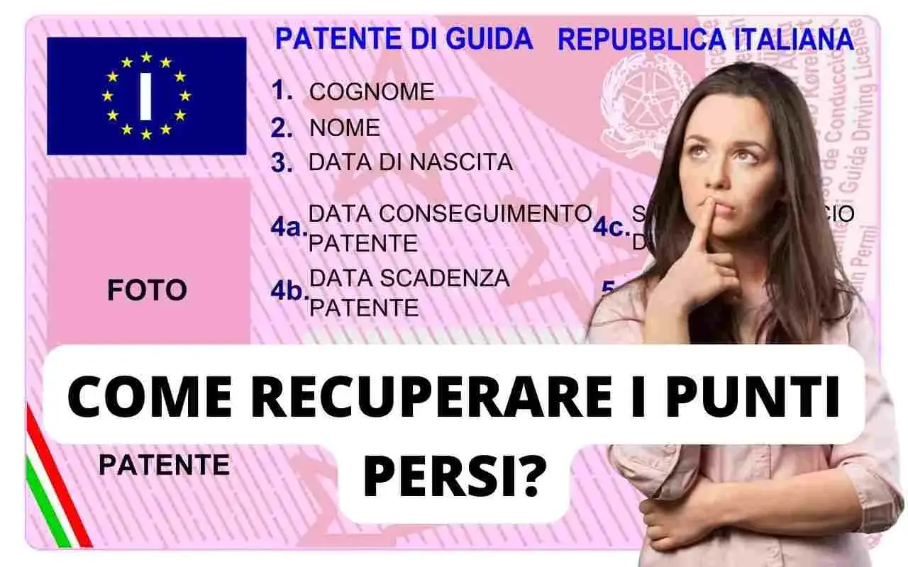 Patente italiana con foto e dati, con testo
