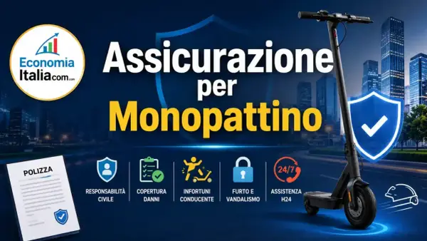 Assicurazione per monopattino: copre responsabilità civile, danni, infortuni conducente, furto e vandalismo. L'obbligo assicurazione monopattino è importante.